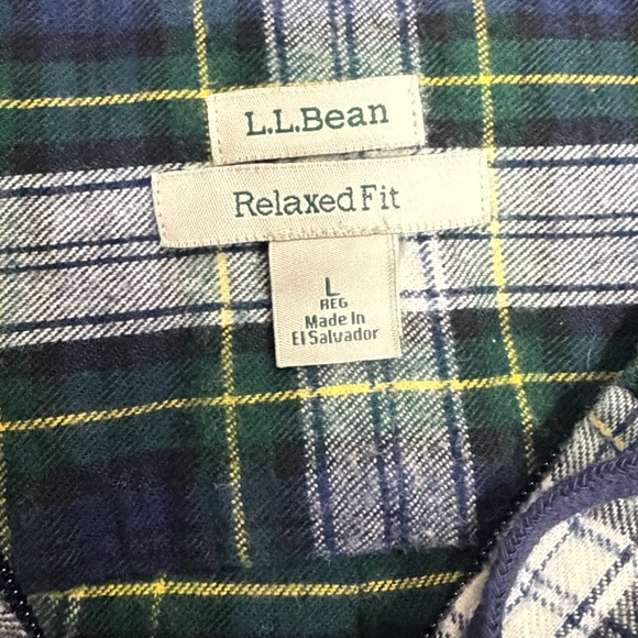 LL Bean Hooded Flannel Zip-up Women's Size L - Picture 2 of 8